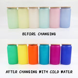 Color-Changing Glass Can Tumbler, 16 oz