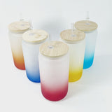 Ombré Glass Can Tumbler, 16 oz