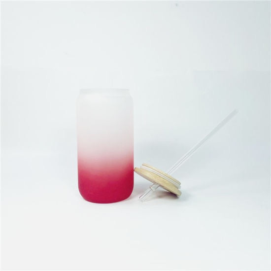 Ombré Glass Can Tumbler, 16 oz