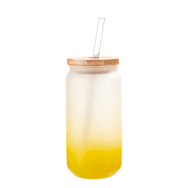 Ombré Glass Can Tumbler, 16 oz