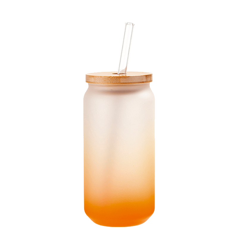 Ombré Glass Can Tumbler, 16 oz