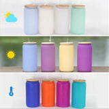 Color-Changing Glass Can Tumbler, 16 oz