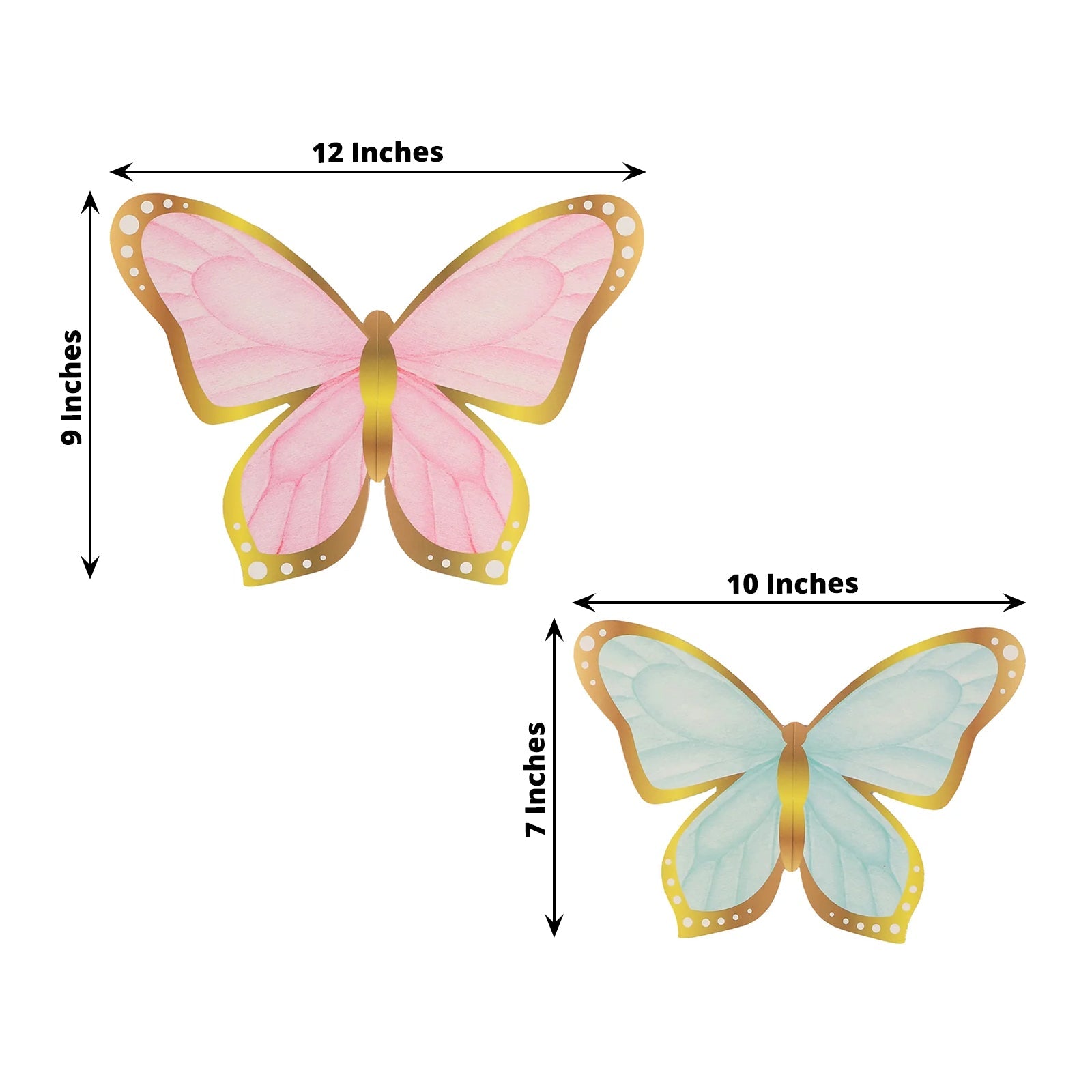 3D Butterfly Table Centerpieces, Pastel (12 Pack)