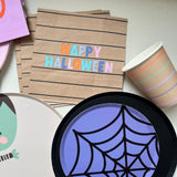 Large Striped Halloween Paper Napkins (16pcs)