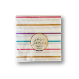 Large Striped Pastel Paper Lunch Napkins (16pcs)
