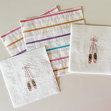 Large Striped Pastel Paper Lunch Napkins (16pcs)