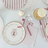 Baby Shower Toile Giraffe Plush Salad Plates, 12pcs