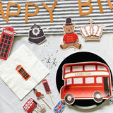London Bus Shaped Dessert Plate, (8pcs)