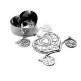 Heart Carriage Candy Boxes, Silver (12 Pack)