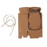 Mini Mason Jar Favor Boxes with Jute Ties (25 Pack)