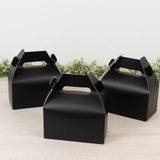 Gable Treat Boxes, Matte Black (25 Pack)