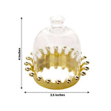 Mini Crown Jar Candy Containers, Gold (12 Pack)