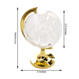 Fillable Globe Candy Containers, Gold (12 Pack)