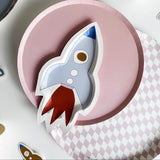 Mini Space Rocketship Dessert Plate (8pcs)