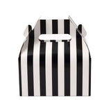 Striped Gable Treat Boxes, Black & White (25 Pack)