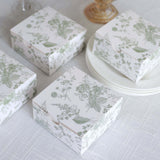 French Toile Favor Boxes, Sage Green (25 Pack)