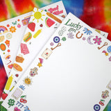 Retro, Funky, 70s & 90s Nostalgia 5x7" Notepad