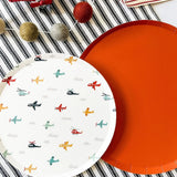 Orange Paper Party Plate (8pcs)