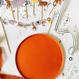 Orange Paper Party Plate (8pcs)
