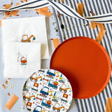 Orange Paper Party Plate (8pcs)