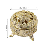 Fillable Ornate Candy Containers, Gold (12 Pack)