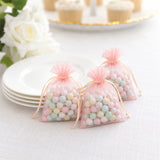 Blush Organza Favor Bags, 3" x 4" (100 Pack)