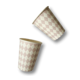 Pink Bavarian Checkered Cups (8pcs)