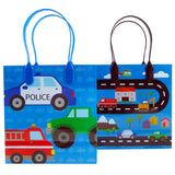 Cars Fire Trucks Transportation Party Favor Bags - Set of 6 or 12