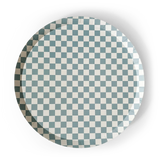 Premium Checkered Blue Plate (12pcs)