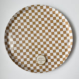 Premium Checkered Gold Matte Plate (8pcs)