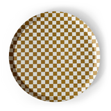 Premium Checkered Gold Matte Plate (8pcs)