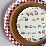 Premium Checkered Red Plate (8pcs)