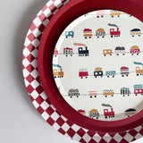 Premium Checkered Red Plate (8pcs)