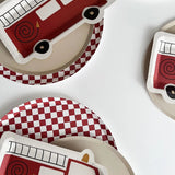 Premium Checkered Red Plate (8pcs)