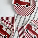 Premium Checkered Red Plate (8pcs)