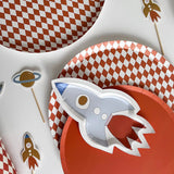Premium Orange Bavarian Check Plate, (8pcs)