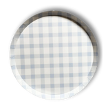 Premium Plaid Baby Blue Plate (12pcs)