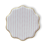 Premium Red Farmhouse Striped Plate (12pcs)