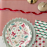 Ribbons & Cheer Bow Christmas Plates (12pcs)