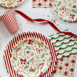 Ribbons & Cheer Bow Christmas Plates (12pcs)
