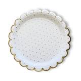 Scalloped Polka Dot Party Paper Plate (8pcs)
