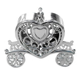 Heart Carriage Candy Boxes, Silver (12 Pack)