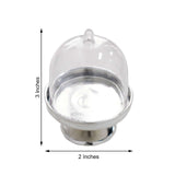 Fillable Pedestal Candy Containers, Silver (12 Pack)