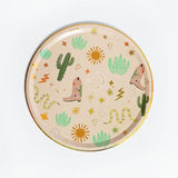 Western Cowboy Paper Plates – Boots, Cactus & Snake Catcher Design (x 12)