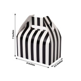 Striped Gable Treat Boxes, Black & White (25 Pack)