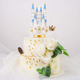 Princess Castle Cake Topper, Blue & White (8.5")
