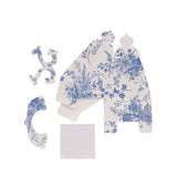 French Toile Teapot Favor Boxes, Blue (25 Pack)