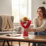 Light-Up Sunflower Crochet Bouquet