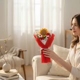 Light-Up Sunflower Crochet Bouquet