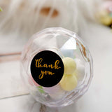 Gold Foil Thank You Stickers on Black (Roll of 500)